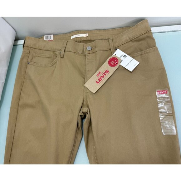 Levis 711 Skinny Women's Jeans Size 16 M 33X30 Beige Mid Rise Soft Touch Stretch - Picture 2 of 16